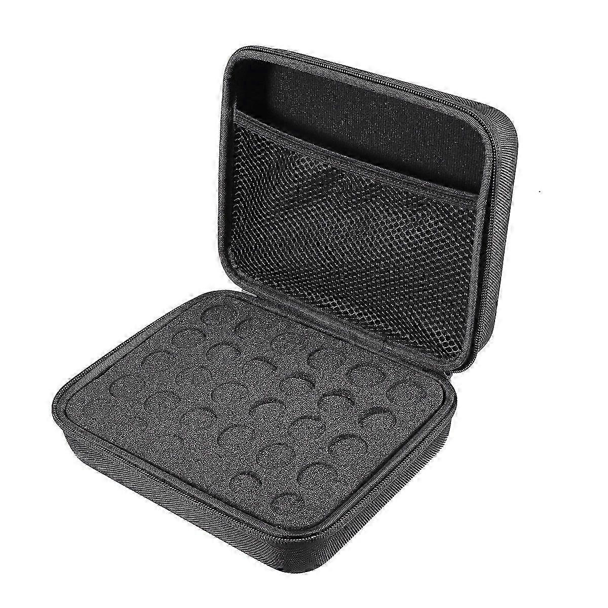 1pc 12 Slots 5ml 10ml 15ml Capacity Essential Oil Bottle Shockproof Bag Carrying Case Roller Bottle Storage Bag Drop Bottle EVA Hard Shell Protection