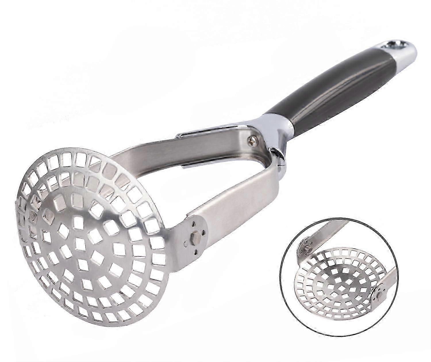 12" Foldable Stainless Steel Mud Press with Non-Stick Long Handle