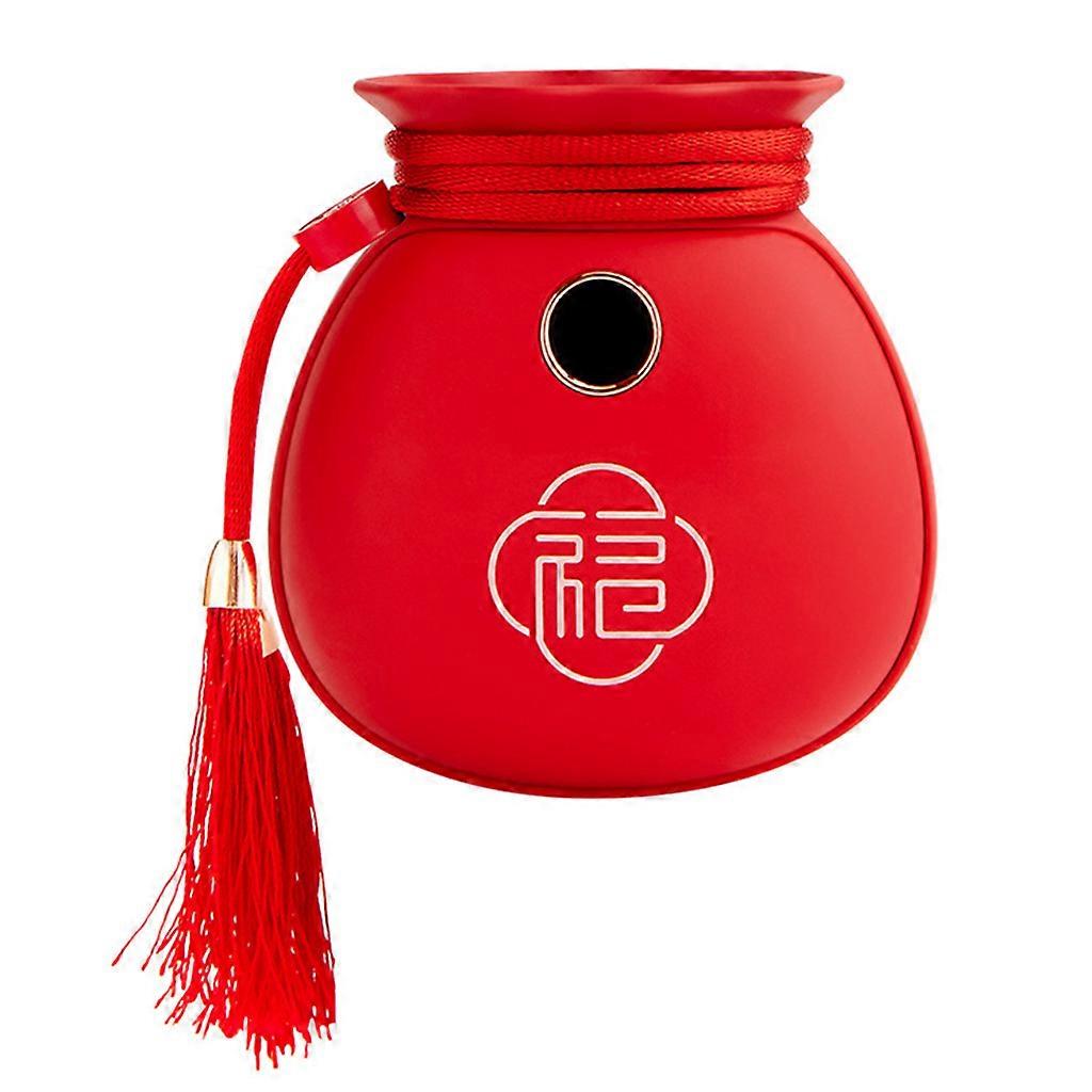Portable Hand Warmer USB Double-Sided Hand Warmer Reusable Mini 6000mAh Power Bank Charger for Classroom Office Library Red