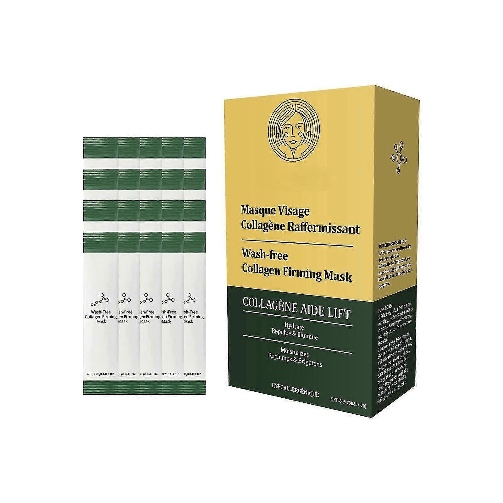 Collagen sleep mask, moisturizing mask to improve skin hydration, skin care wash free mask, collagen firming mask