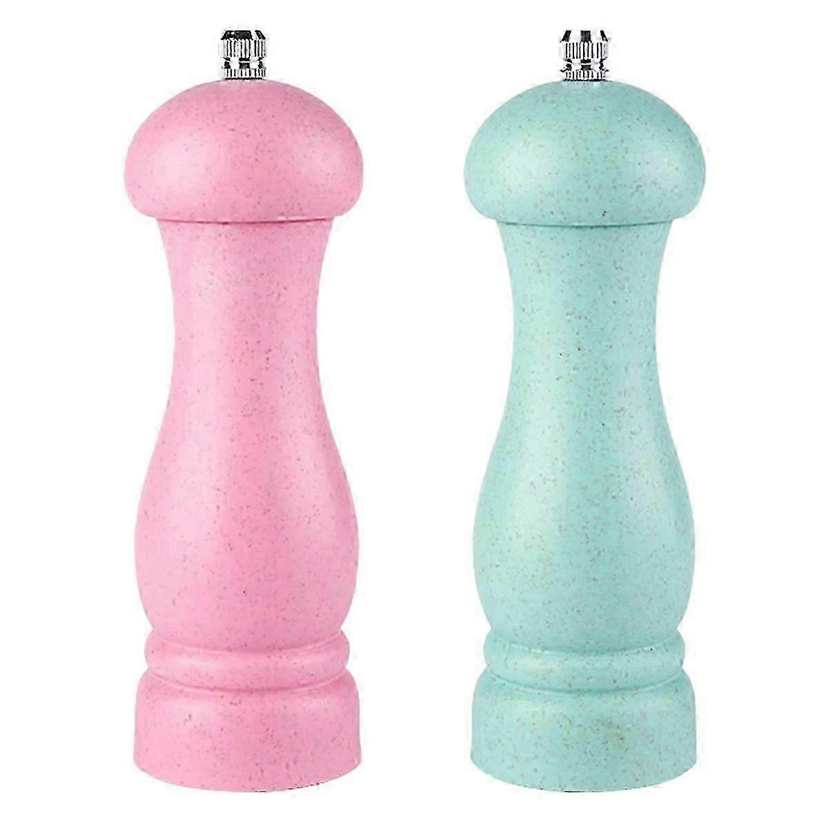 Salt and Pepper Grinder Set, Wood, Ceramic Core, Adjustable Coarseness