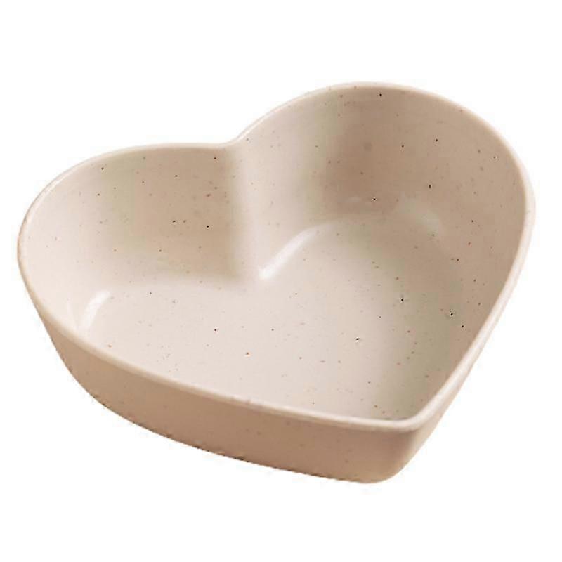 Dessert Dish Heart-shaped Stackable Drop Resistant Washable Sound Construction Pack Food Anti-deform Seasoning Plate for Dining Room Qinhai