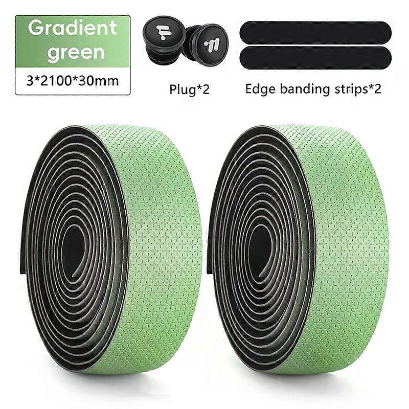 con Road Bike Gradient Color Handlebar Tape Non-Slip PU Gravel Bicycle Handlebar Winding Thick 3mm With Bar End Plugs