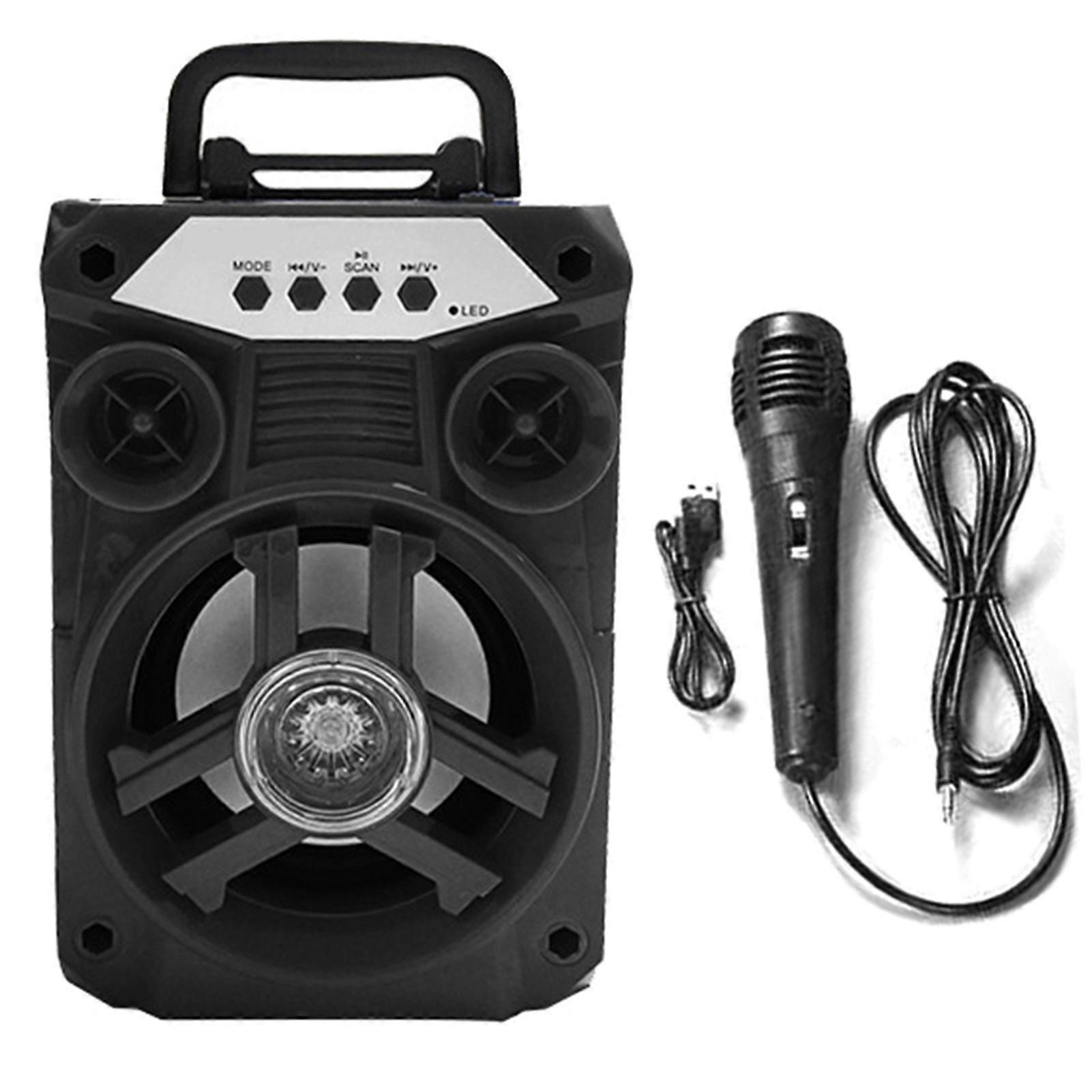 Portable Bluetooth Speaker with Memory Card, FM, and Microphone for Outdoor Use