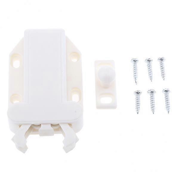 2xPush to Open Latch for Door Drawer Cabinet Cupboard White