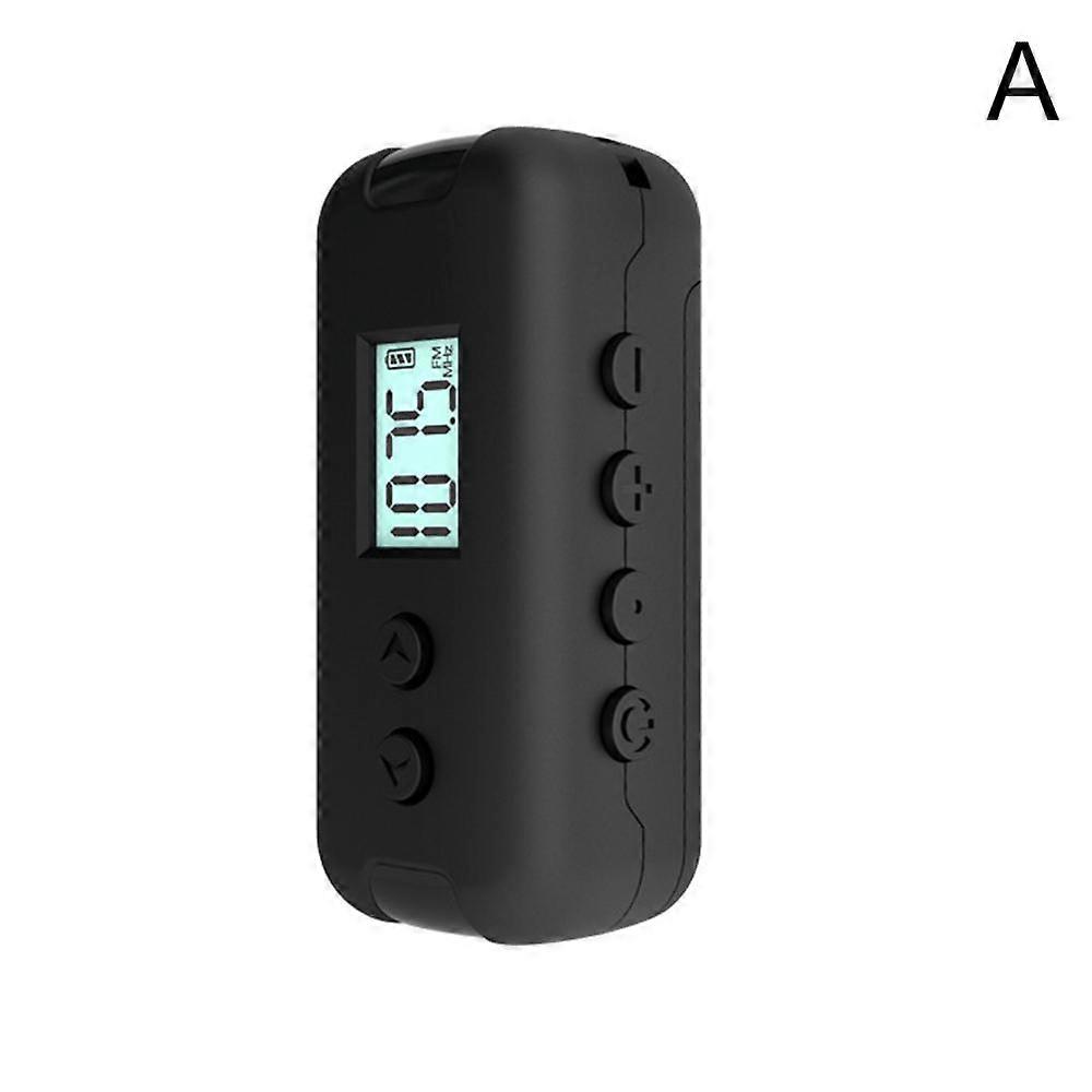 Mini Pocket FM Radio Portable 50 108MHZ Radio Receiver mit LCD-Display Schwarz