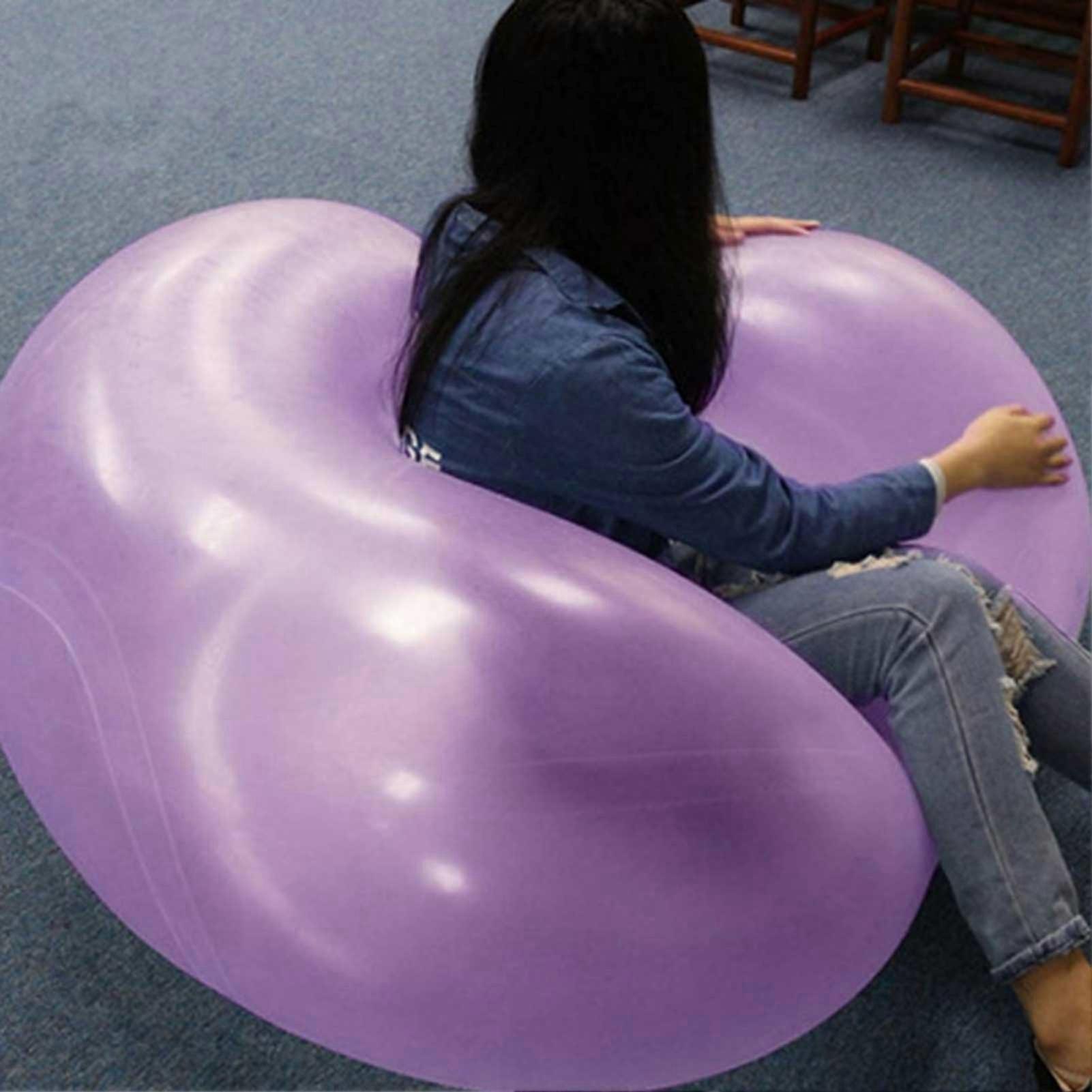 Large Purple Transparent Inflatable Bubble Ball for Kids Fun Play