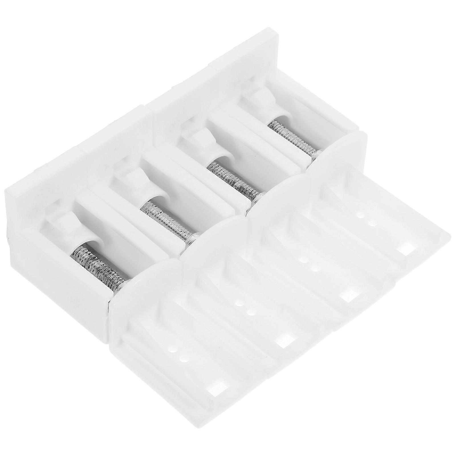 4pcs Adjustable Window Blind Brackets for Easy Mounting on Roof Side of Frame, Compatible with Various Curtain Styles