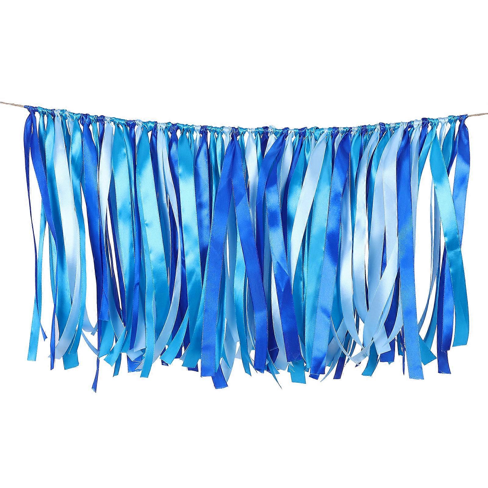 Ribbon Tassel Banner Baby Shower Decorations Tassel Shape Party Table Decoration 1Pcs