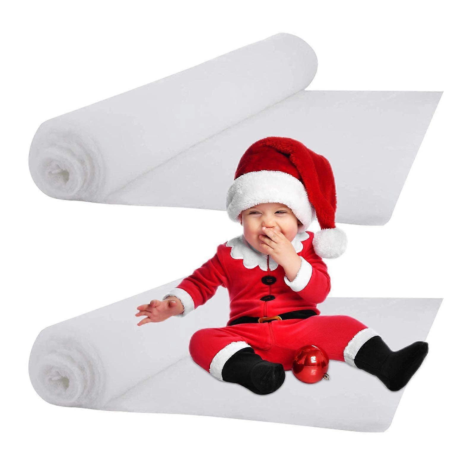 Artificial snow cover, 78.7x238.8cm, soft white, thick, Christmas decoration Ref: 3778