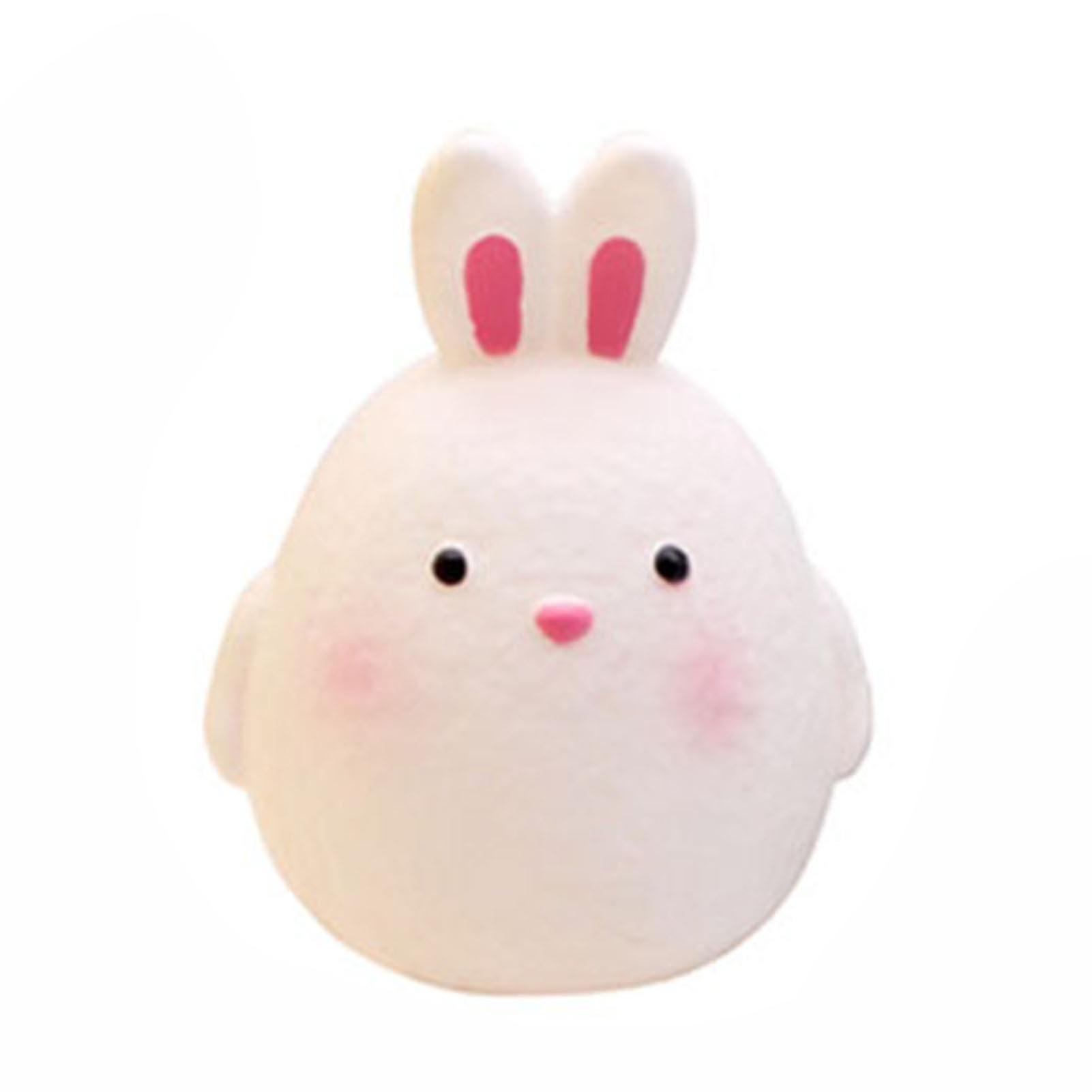 adorable LED warm yellow night light lamp in the shape of cartoon animals for kids, perfect bedside gift for girls