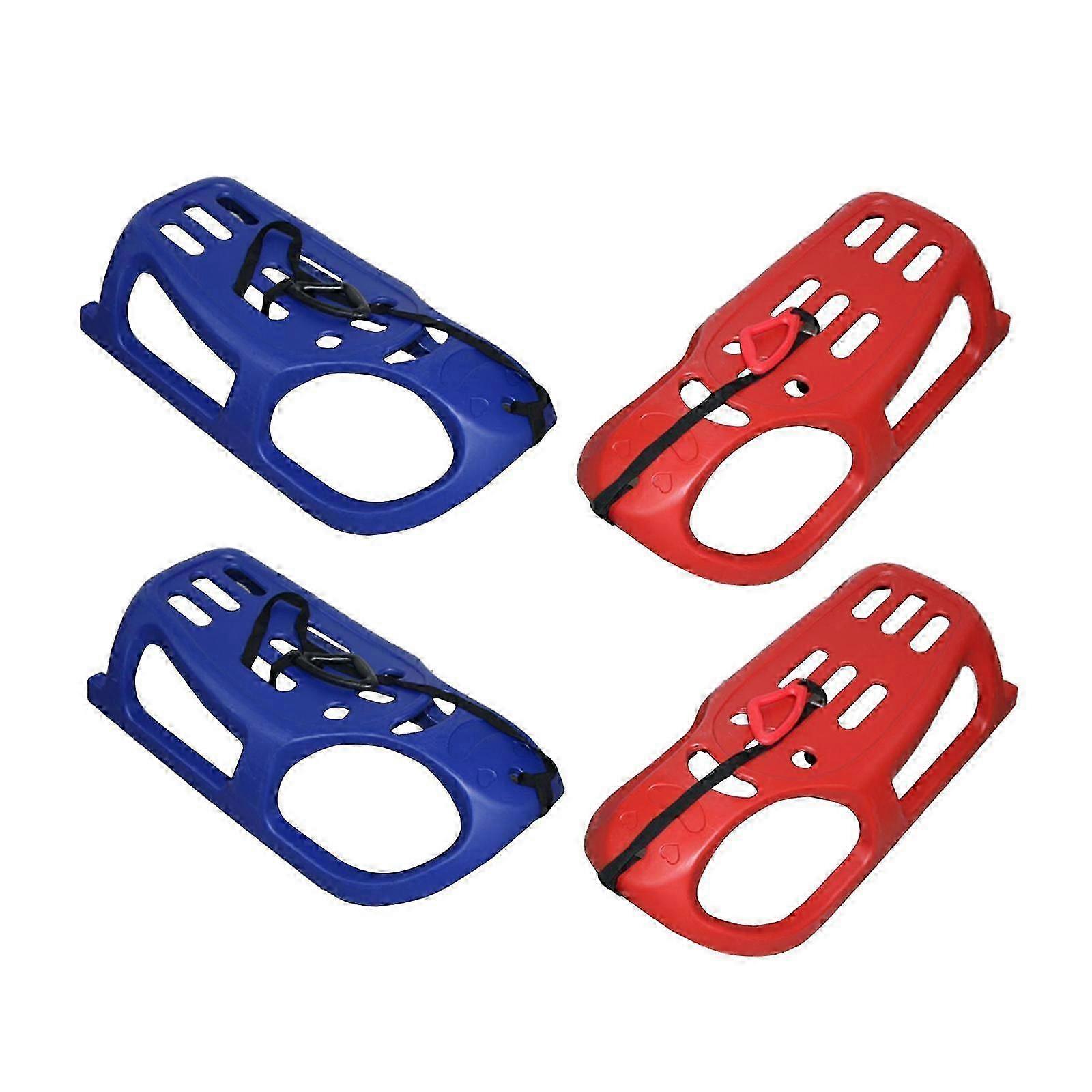 4 Pieces Large Snow Sleds for Skiing, Sand Sliding, and Outdoor Activities in Your Yard