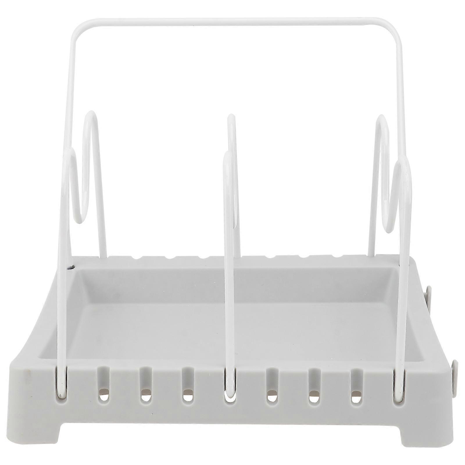 Storage Lid Holder Adjustable Pot Lid Rack Modern Kitchen Design Iron and PP 21x17x16.8cm 1Pack