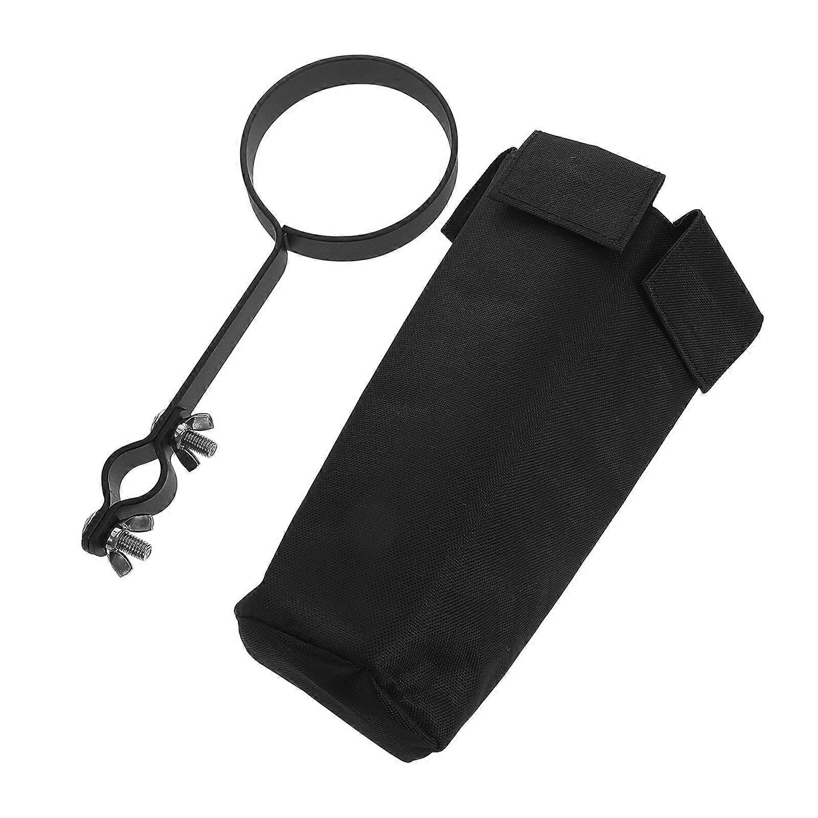 Portable Drum Stick Bag Holder Cylindrical Shape For Drumsticks School Band Practice Performance Black 26.00X24.50X11.00CM 1Pack