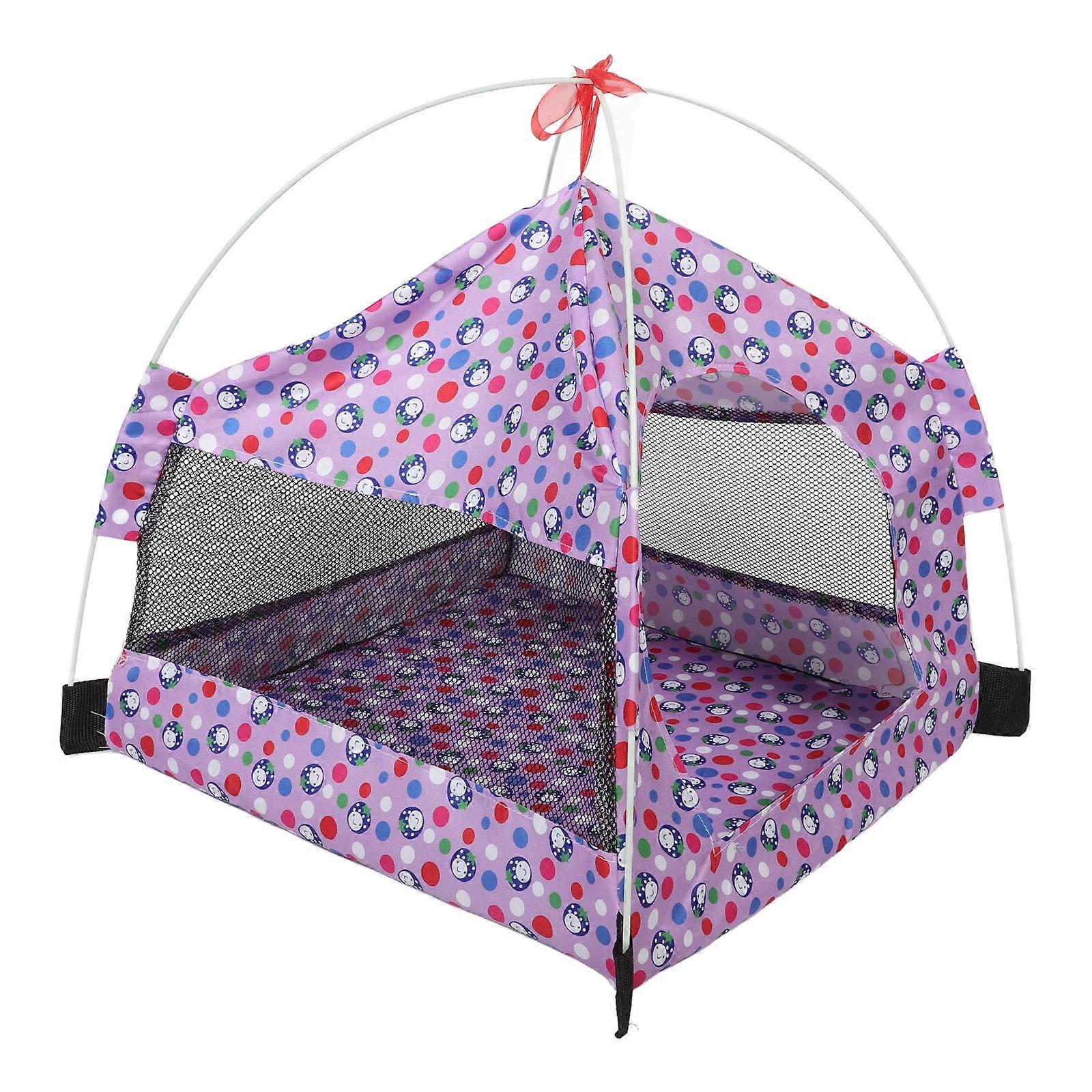 Tent for Pets Easy to Mesh Material Purple Color 47.00X47.00X47.00CM Ventilation 1Set