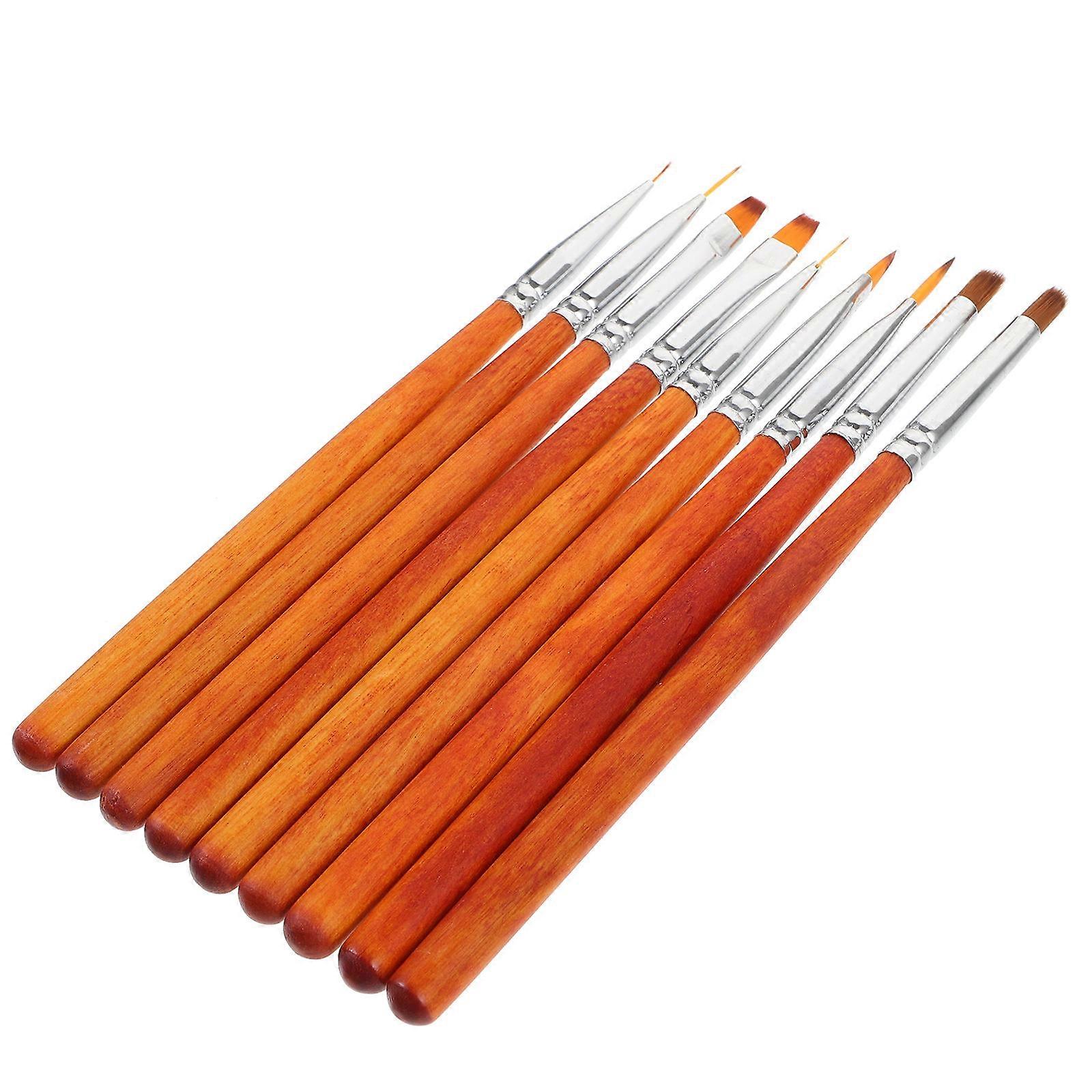 Gel Liner Brush Nail Design Brushes Manicure Patterns Home Use Professional Grade 9Pcs