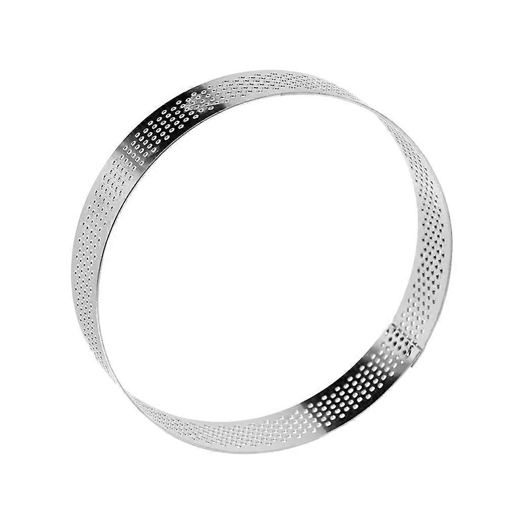 Stainless Steel Mousse Cake Ring with Ventilated Design, Round Baking Tool for Homemade Cookies, Fondant, and Tart Molds, Food Grade Polished Surface