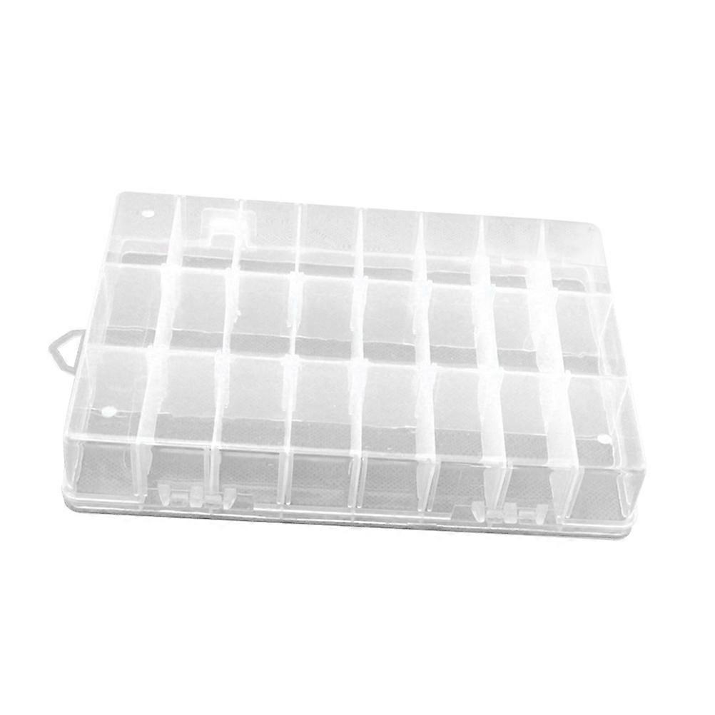 Earring Storage Plastic Grid Organizer Box Transparent Display Container for Jewelry Owners Home Organization 1Pack