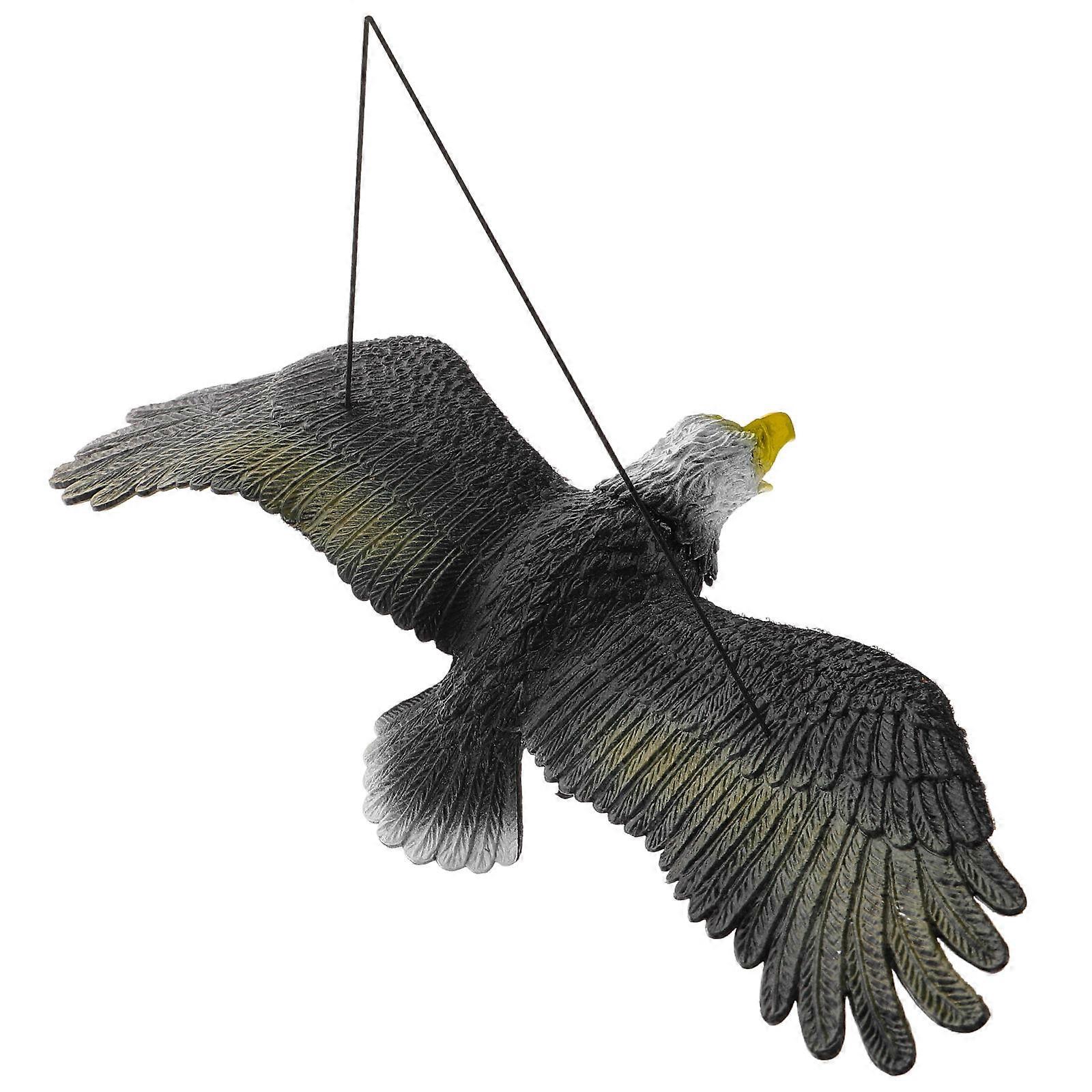 Eagle Model Bird Deterrent Garden Statue Realistic Design Dark Grey 26.00X11.00X6.00CM 1Pcs