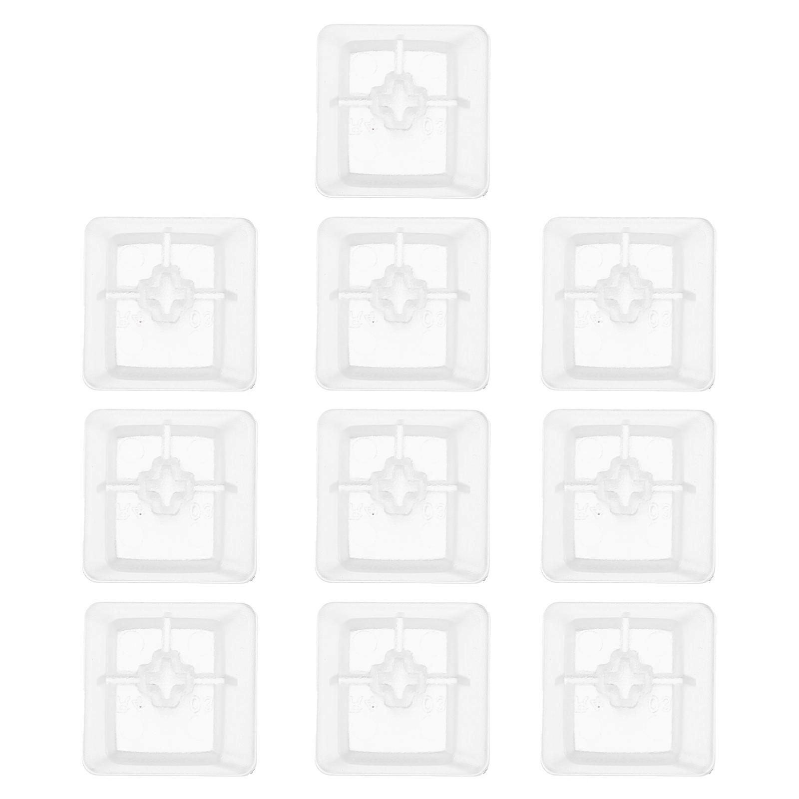 10pcs Transparent Mechanical Keyboard Keycaps, Comfortable Fit for Easy Typing, Portable Removable Covers for DIY Use