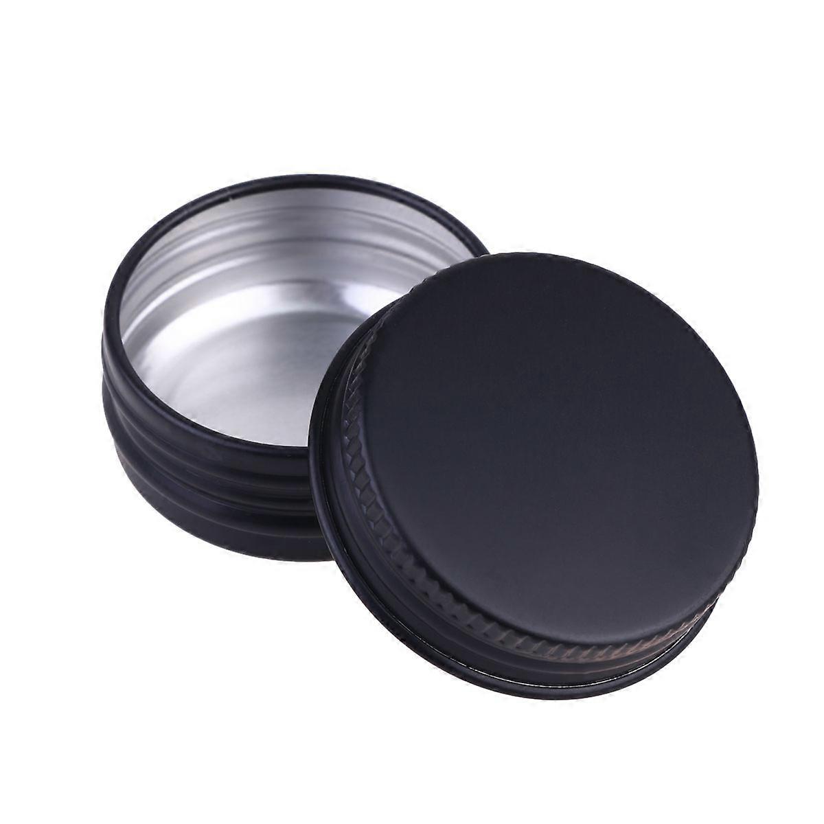 Makeup Containers Aluminium Boxes Portable for Home Travel 4x4x1.8cm Black 20Set