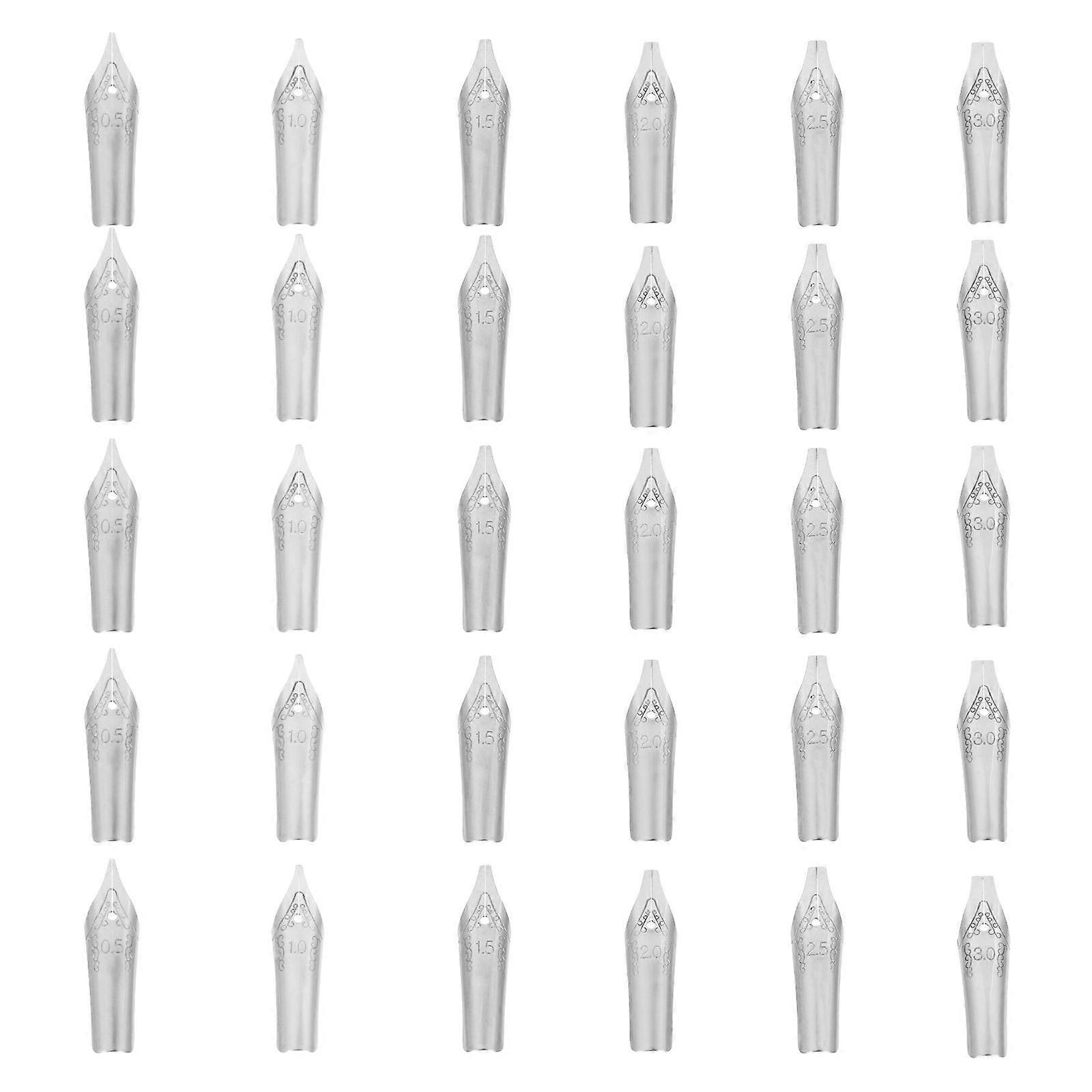30pcs Pen Nibs Set Fountain Pen Replacement Nibs Calligraphy Pen Supplies