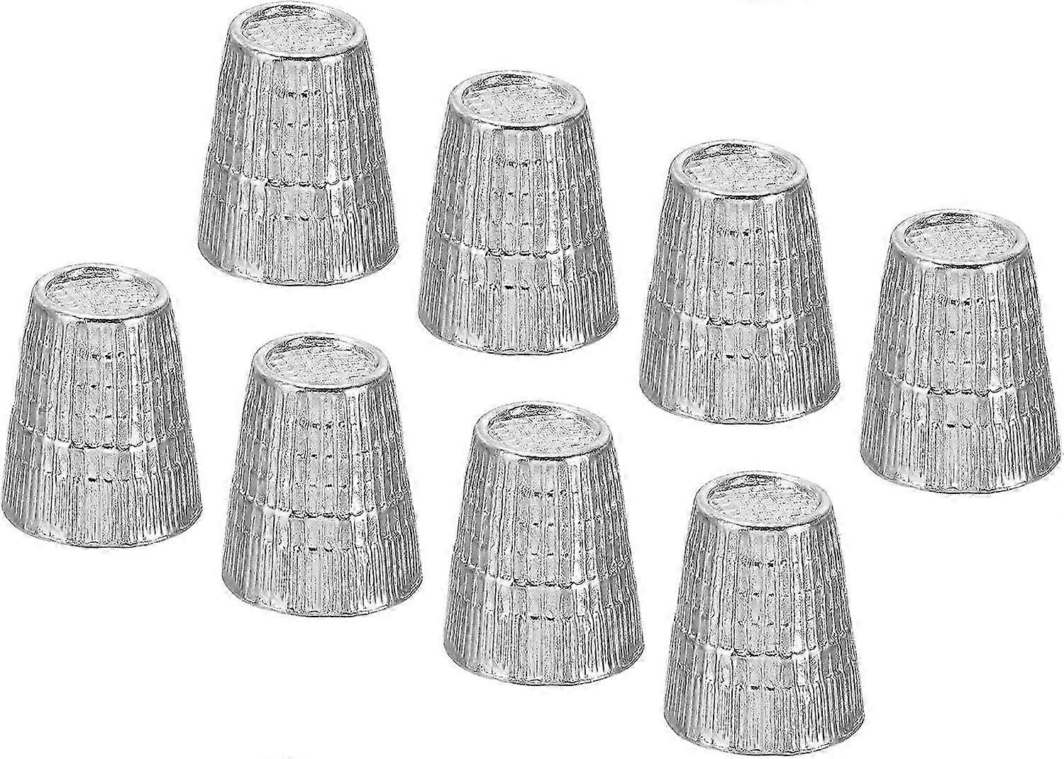 8 Pcs Metal Finger Protector for Cutting, Durable Craft Accessories, Silver