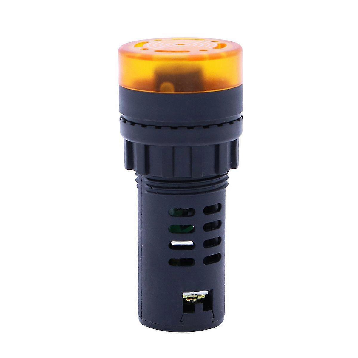24V Small LED Signal Lamp Indicator Light Buzzer Alarm (Yellow Light)