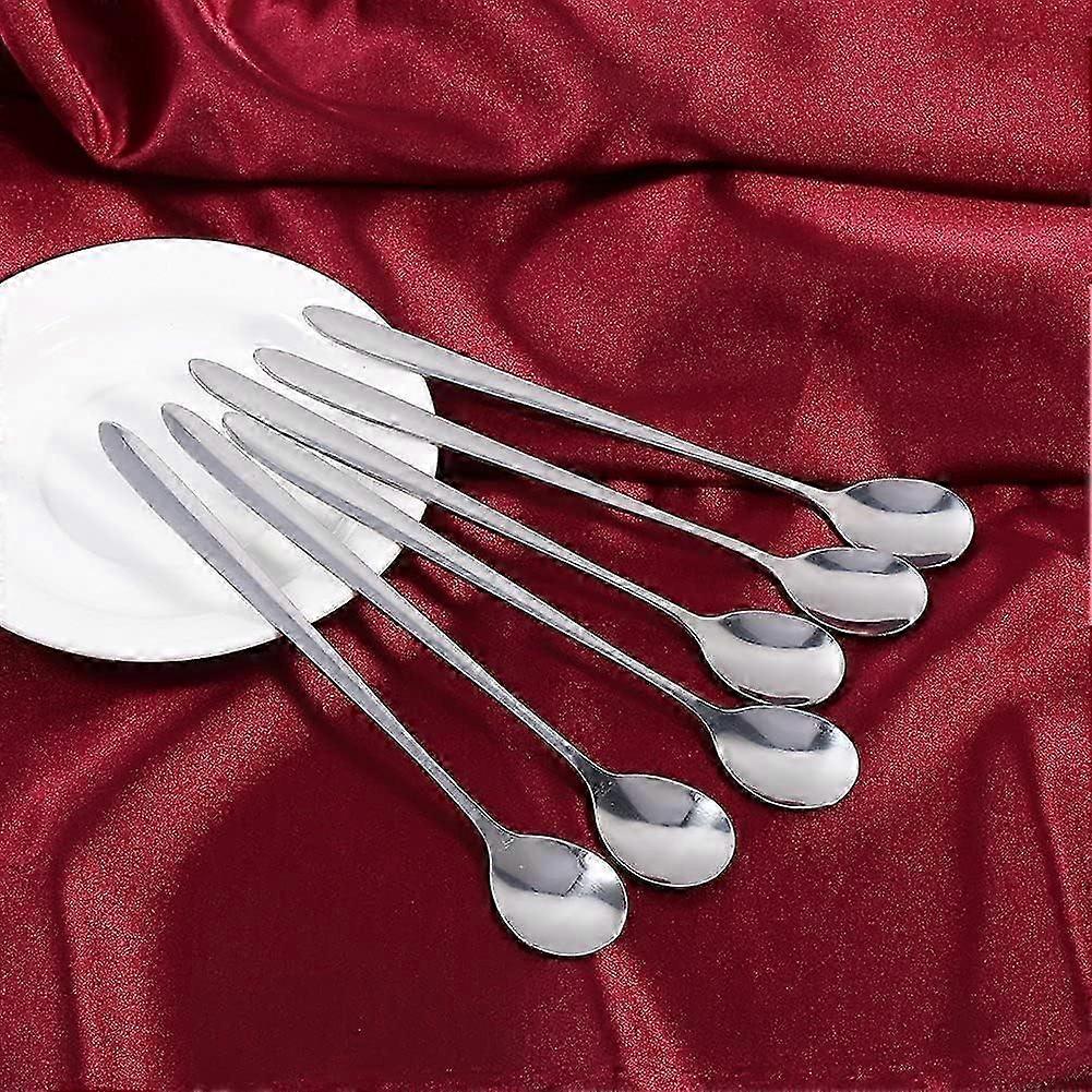 Elegant Stainless Steel Long Spoons - Set of 4 Spoons (18cm)