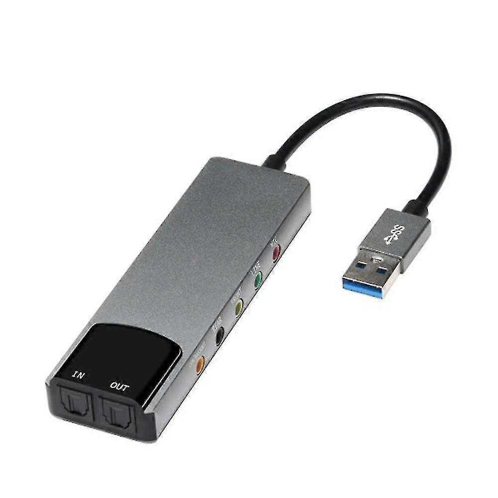 Scheda audio USB, scheda audio esterna 7.1 5.1 canali, SPDIF ottico per computer PC.
