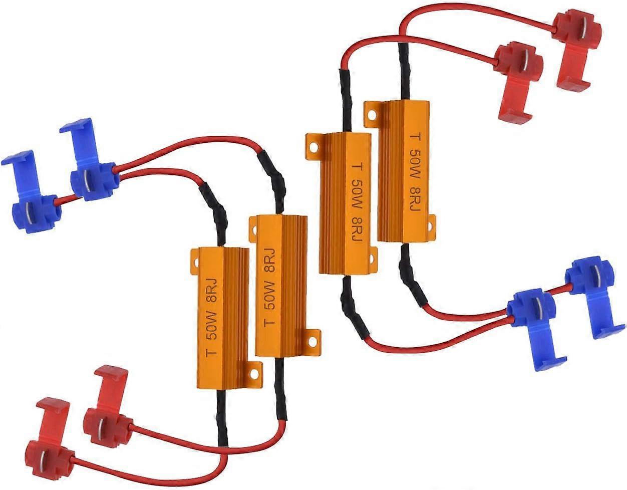 4 Stück 50W 8 Ohm LED Lastwiderstand Scheinwerfer Lastwiderstand Nebelscheinwerfer Decoder LED Blinker Widerstand