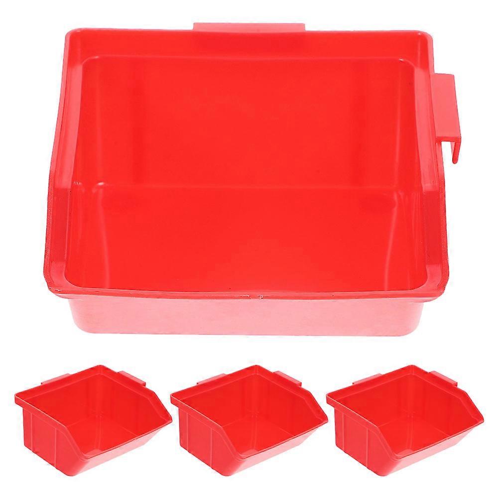 Storage Bin ABS Material Square Shape Home Use 10.00X9.00X4.50CM 4Set