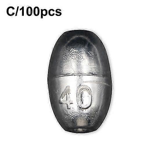 100Pcs/Set 0.8g 1g 2g Fishing Sinker Streamlined Design Reduce Friction Long Service Life Professional Fishing Weights Sinker for Angling