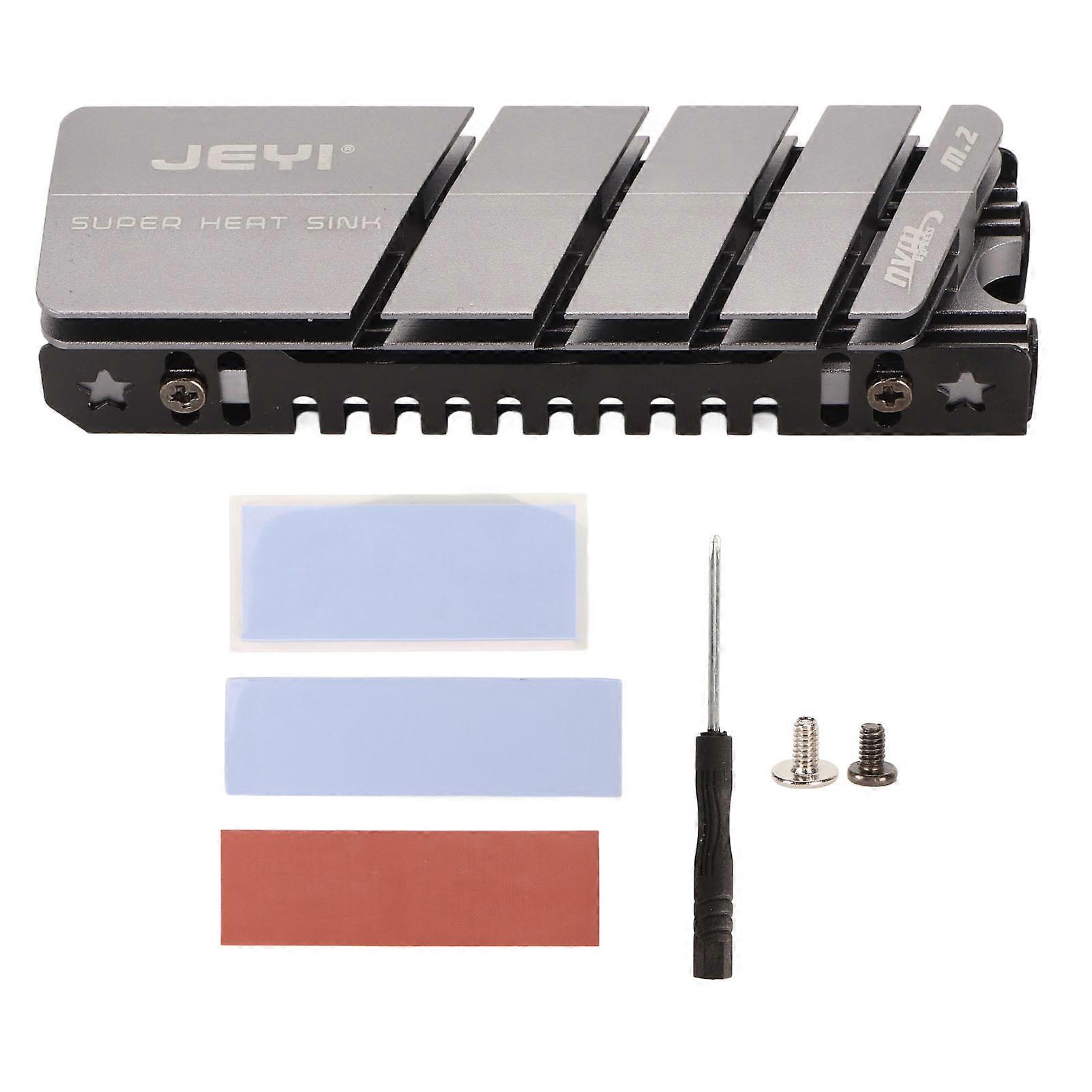 M. 2 Fast Heat Dissipation Aluminum Alloy NVME SSD Heatsink with 3 Thermal Pads for 2280 SSD