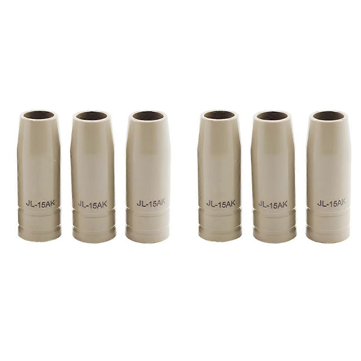 6Pcs 15Ak Coating Protection Nozzle Torch Gas Nozzle Tip 15AK Non-Stick Welding Slag Welding Torch N