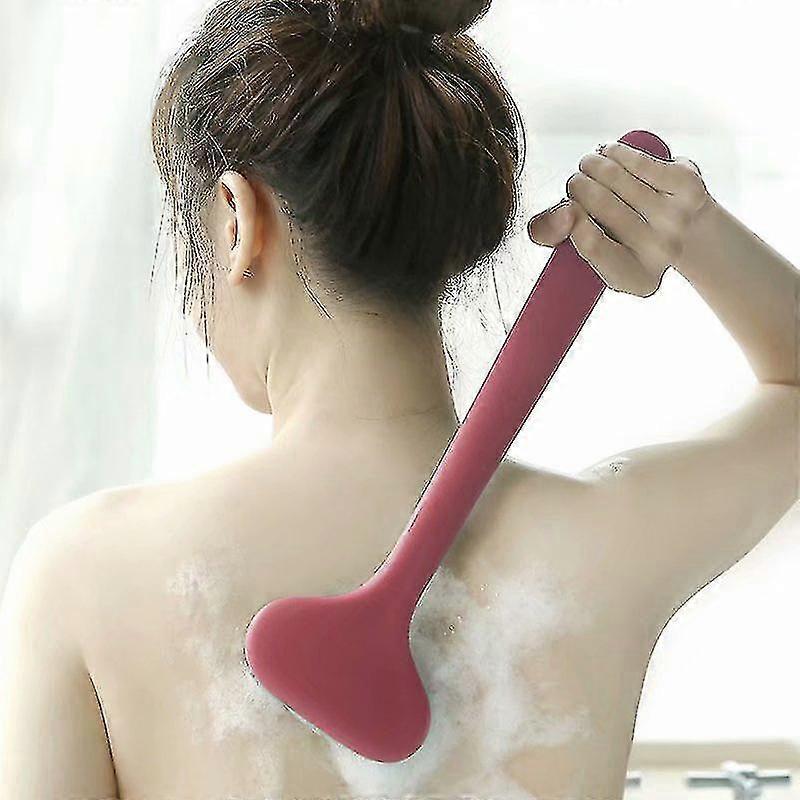 Long-handled Soft-bristled Shower Brush for Bathroom Use, Ideal for Various Brands, White and Yellow Design