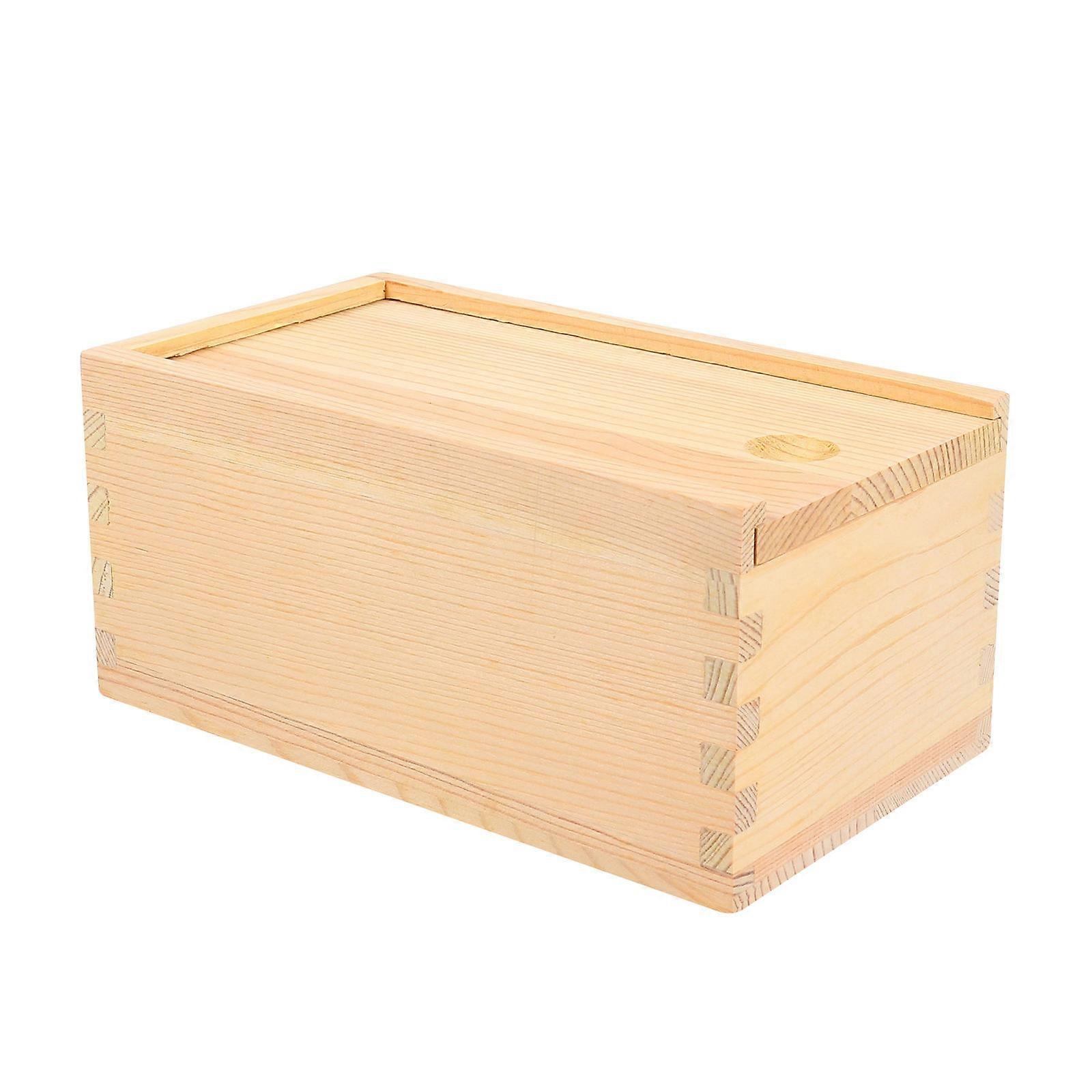 Storage Container Wooden Storage Box Stackable Office Organization 16.50X9.50X7.80Cm 1Set