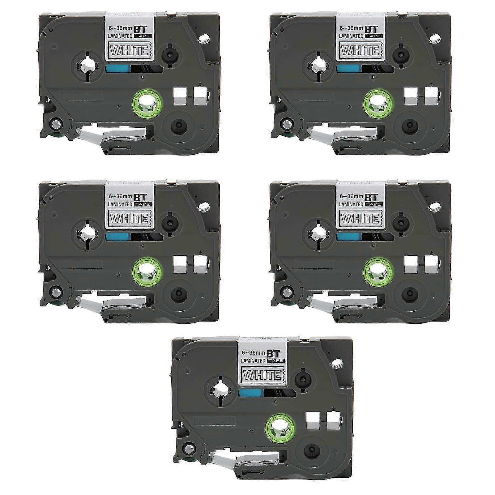 5pcs 18mm Label Maker Tape for Suitable Brand Tze 241 Tz241 3/4in Label Tape Replacement for Suitable Brand PTD400 PTD410 PTD600 Green Backg