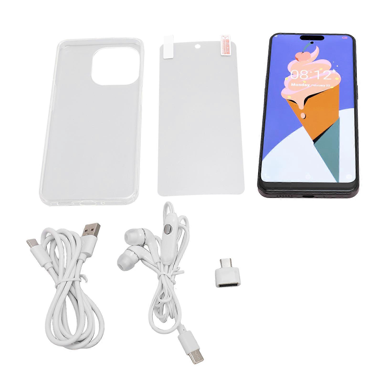 Unlocked Android 13 Smartphone: 12GB RAM, 128GB ROM, 6.53" HD Display, 6800mAh Battery