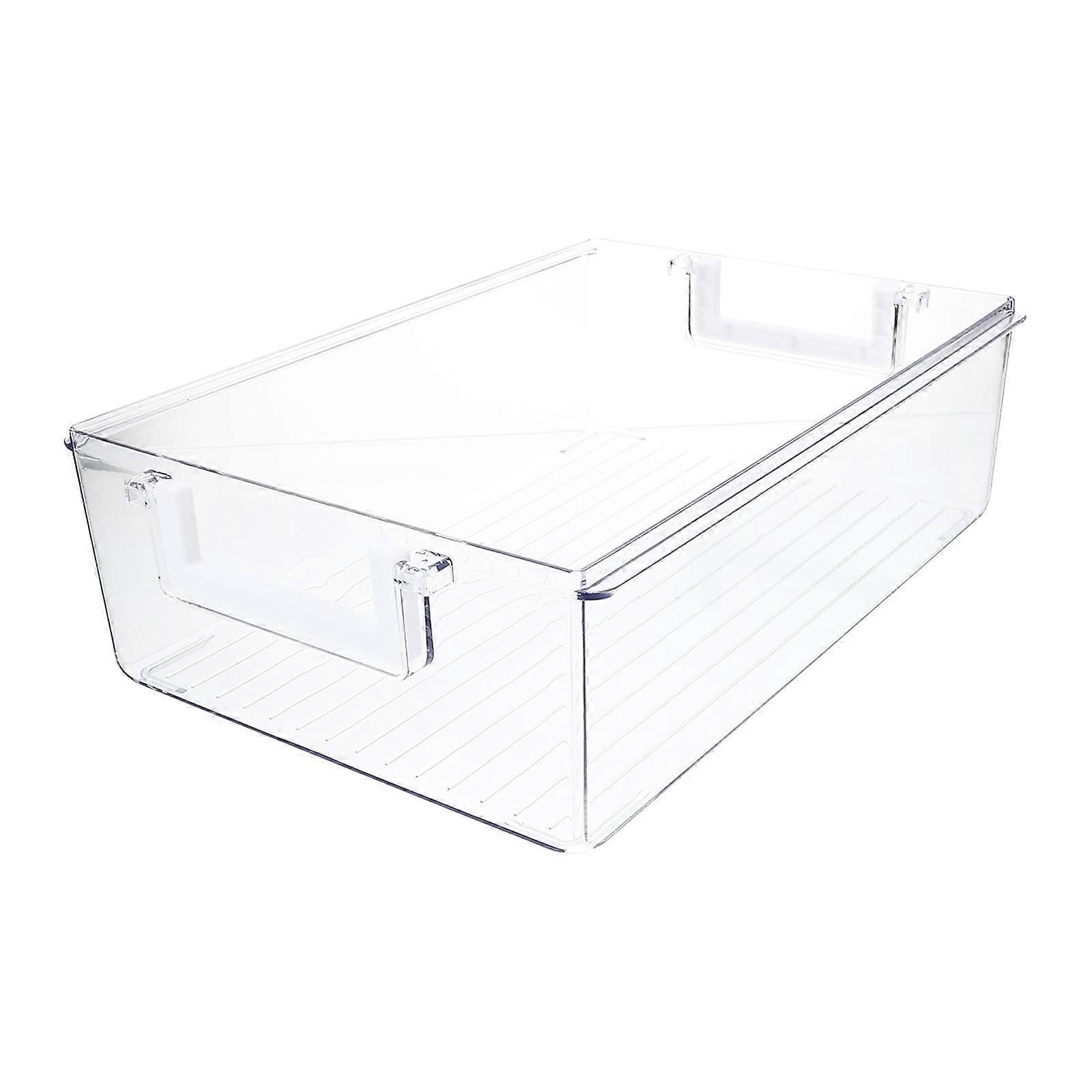Transparent Plastic Storage Box for Kitchen Use with Compartment Design and Material Safe for Food Storage