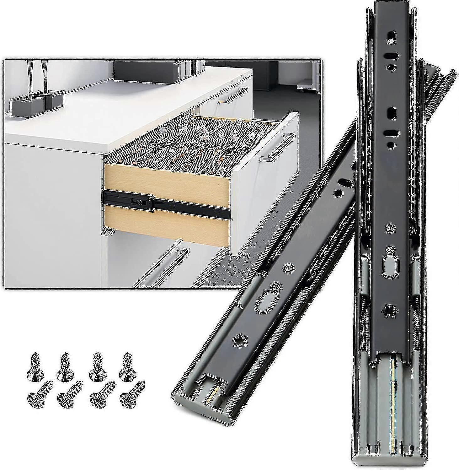 Ball Bearing Drawer Slides Softclose 450mm, Heavy Load Capacity 45 Kg, 1 Pairs
