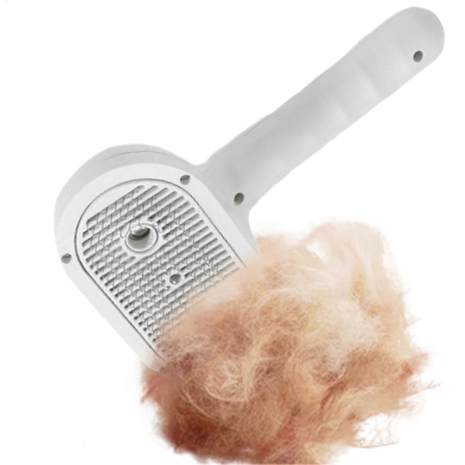 Spring Cat Comb Pet Mist Comb For Dogs Massager With Steamer Multifunctional Grooming Tool White