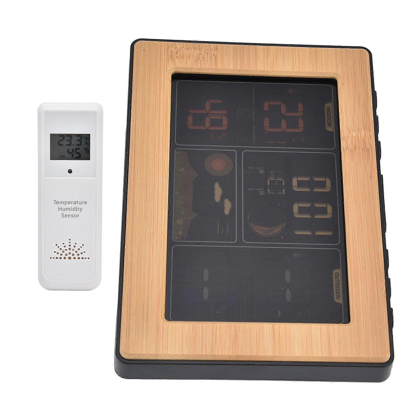 LCD Weather Station with Wireless Thermometer Hygrometer 16.2x11.3cm