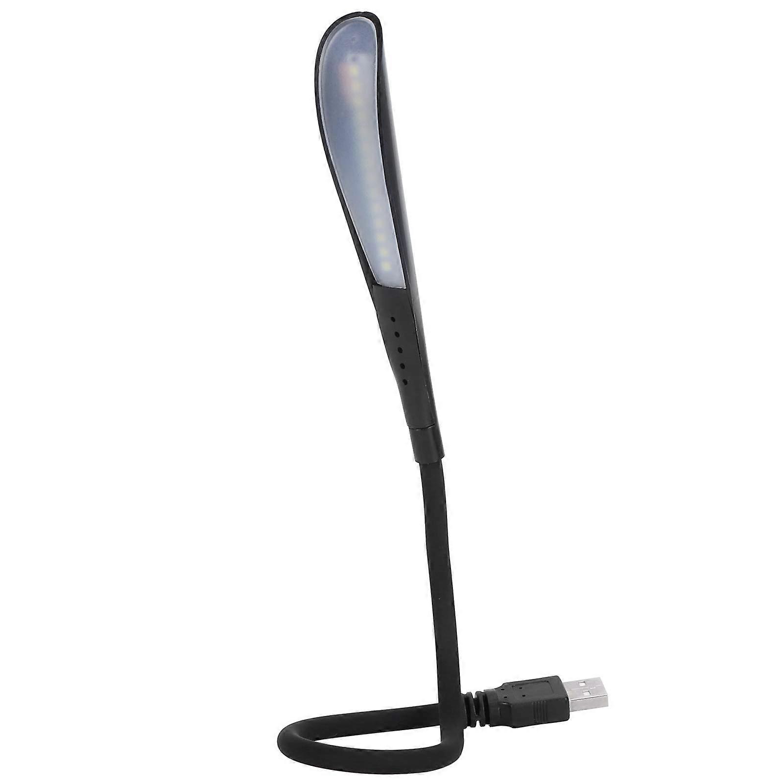 USB Reading Light 14LEG Night Lamp Bright Adjustable Flexible Touch Switch Laptops Desktop Black