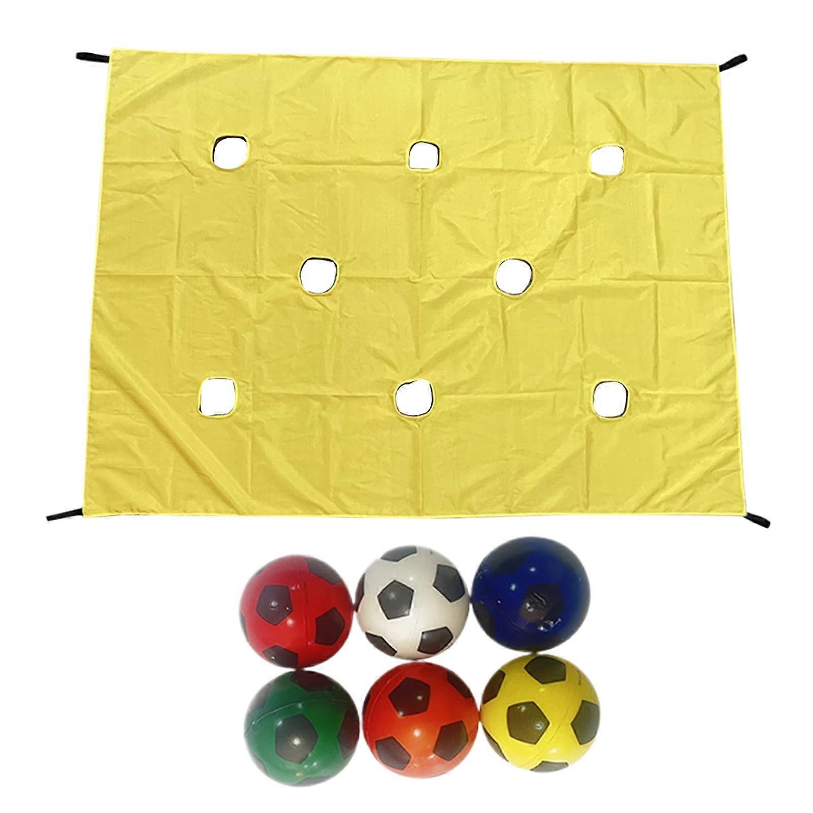 Hole Tarp Team Building Game, Teamwork Group Activities, Portable, Yellow