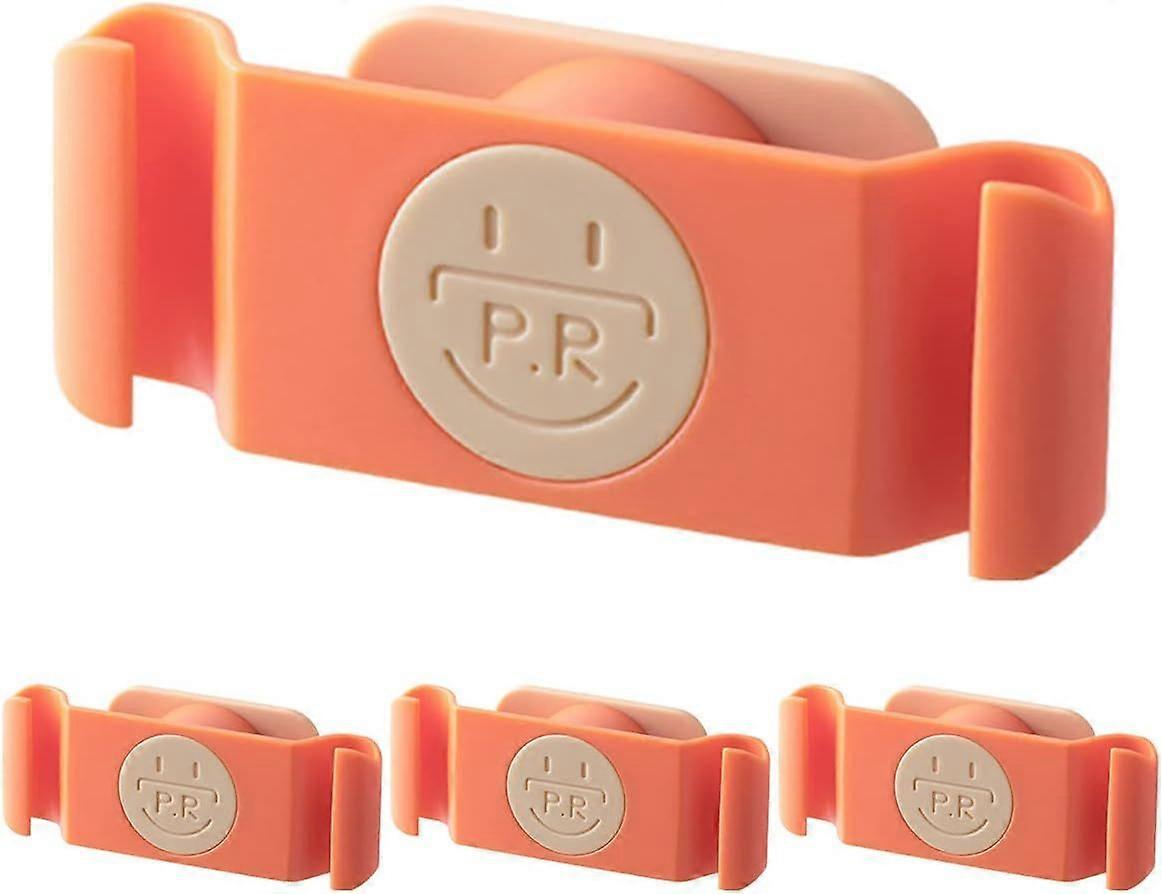 Rotating cord holder without holes orange 4 sets