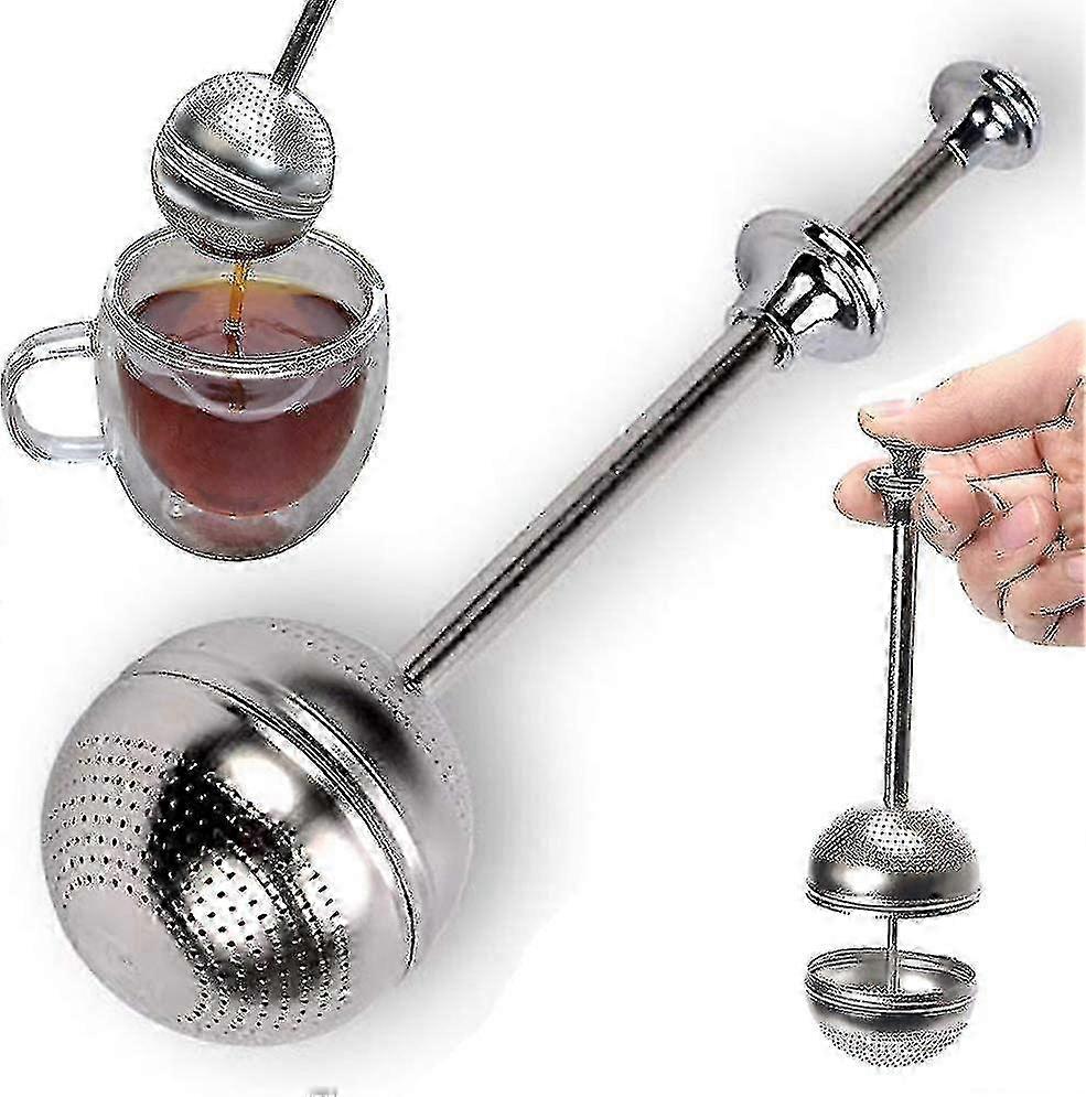Long Handled Stainless Steel Tea Ball Strainer and Steeper