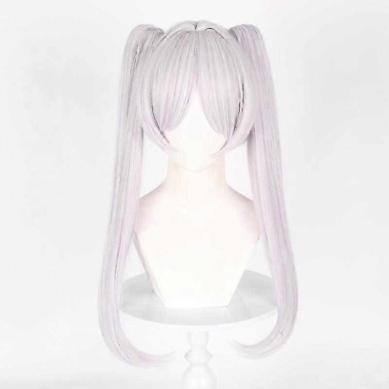 Elf Friend Wig for Anime Character with Silver Long Clip and Double Braid