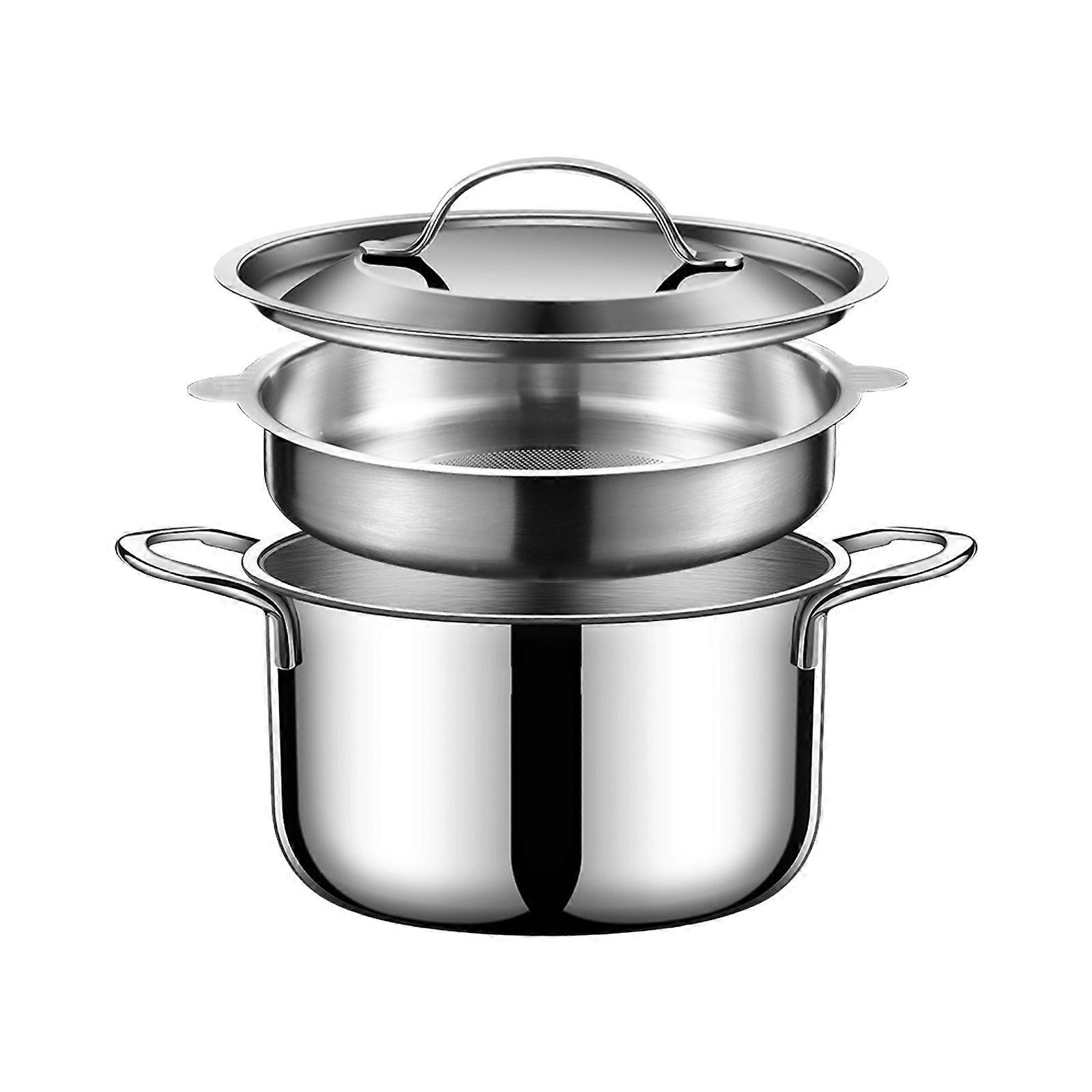 Stainless Steels Lard Storage Jar with Strainer High Temperatures Safe Container For Cooking Oil And Sauces Multicolor