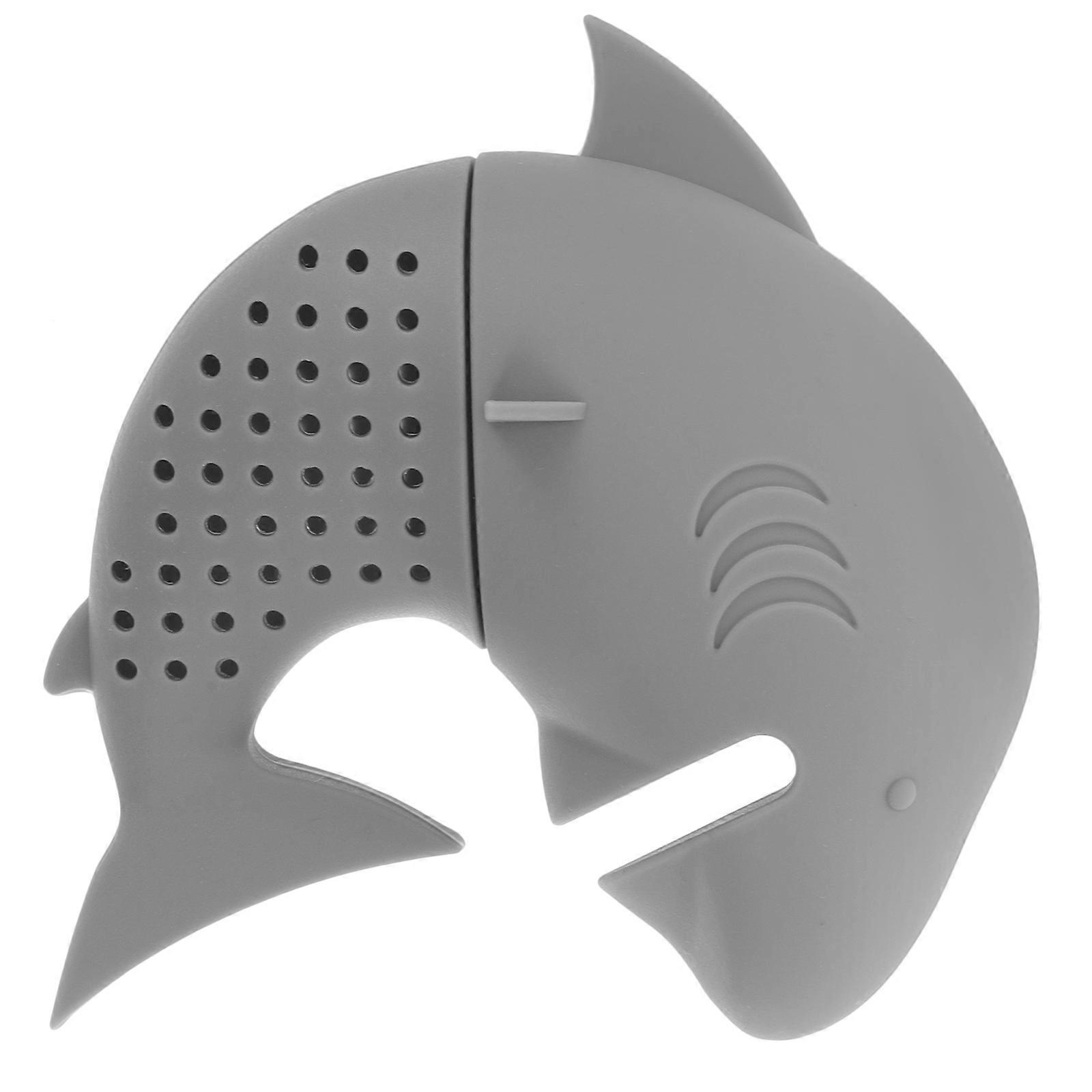 Hemoton Novelty Shark Tea Strainer Reusable Silicone Infuser for Loose Leaf Tea Drinking